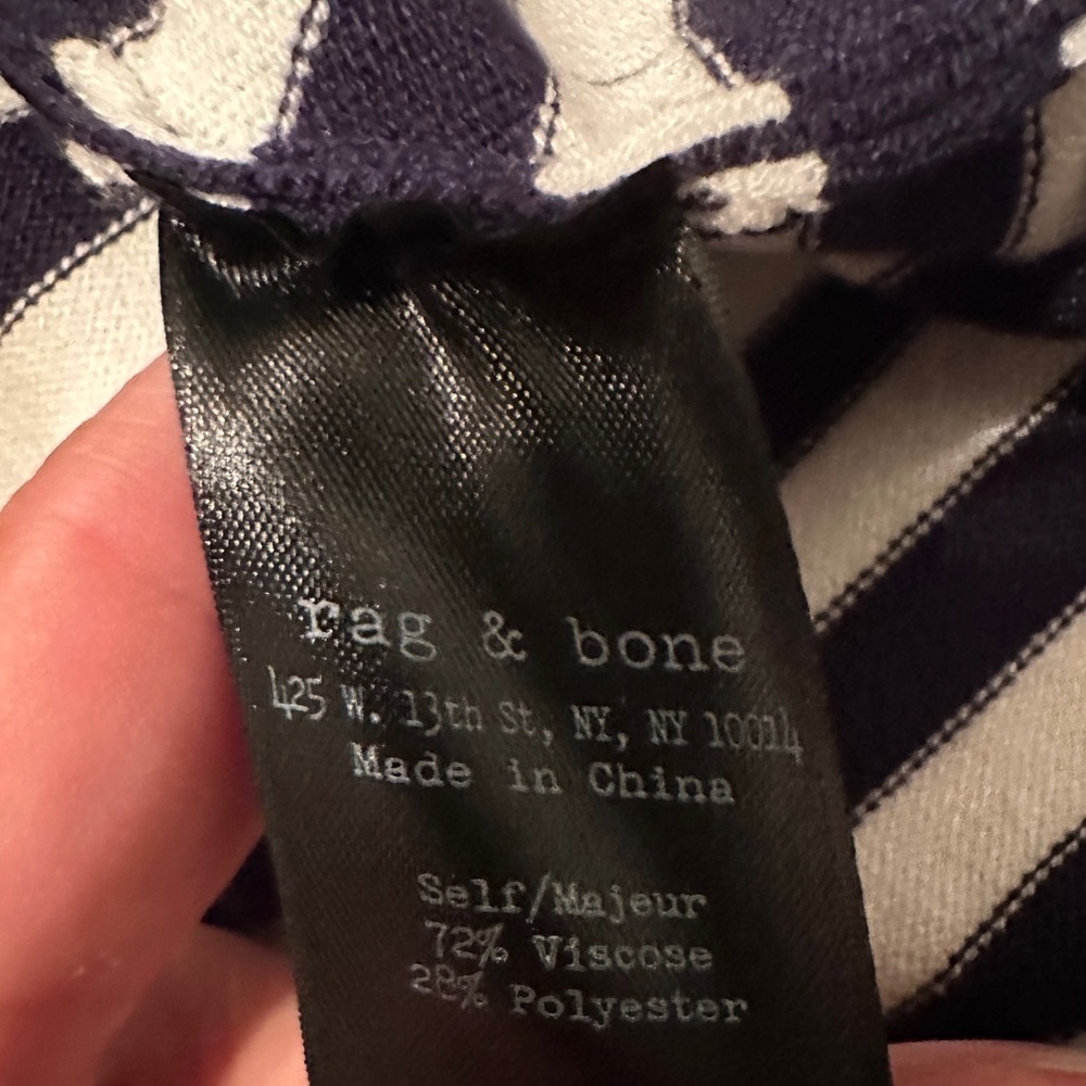 Rag & Bone Giselle Mesh Insert Striped Dress - Size M - Picture 8 of 12